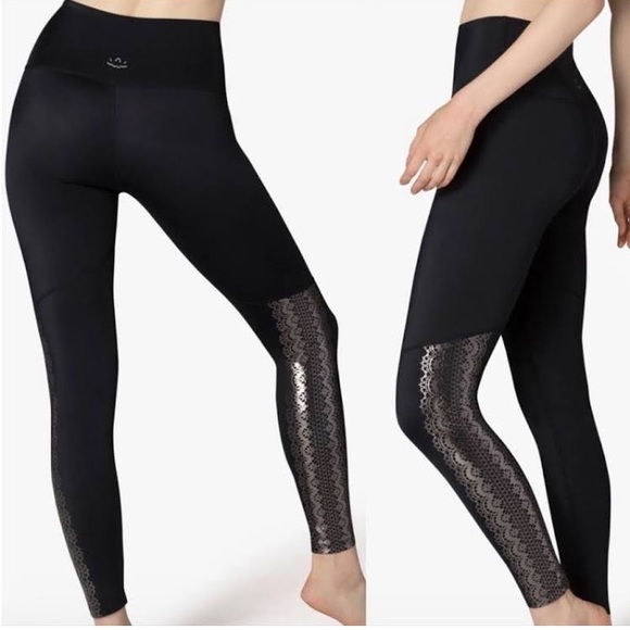 Beyond yoga Down the line metallic high rise leggings